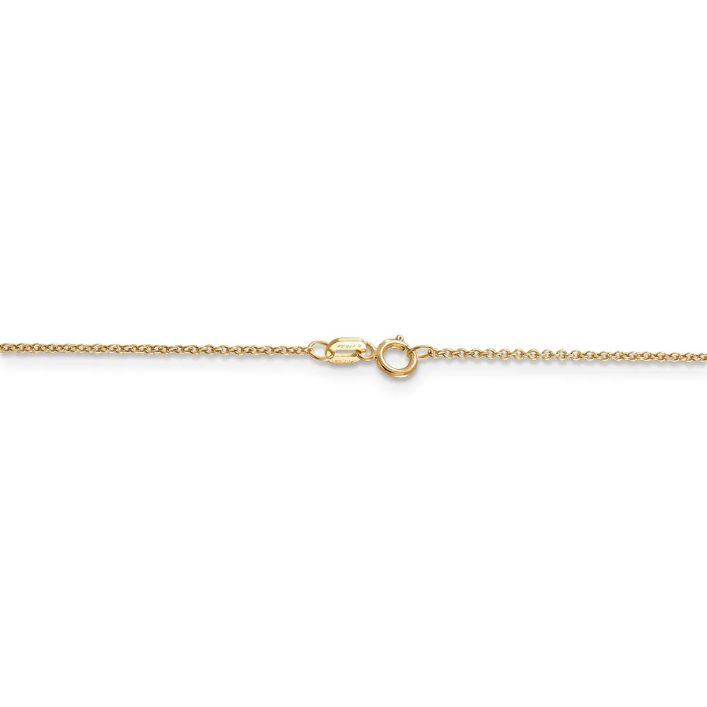 14k Yellow Gold Polished Boxing Glove Necklace