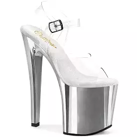 7 Inch Heel ENCHANT-708 Silver Chrome