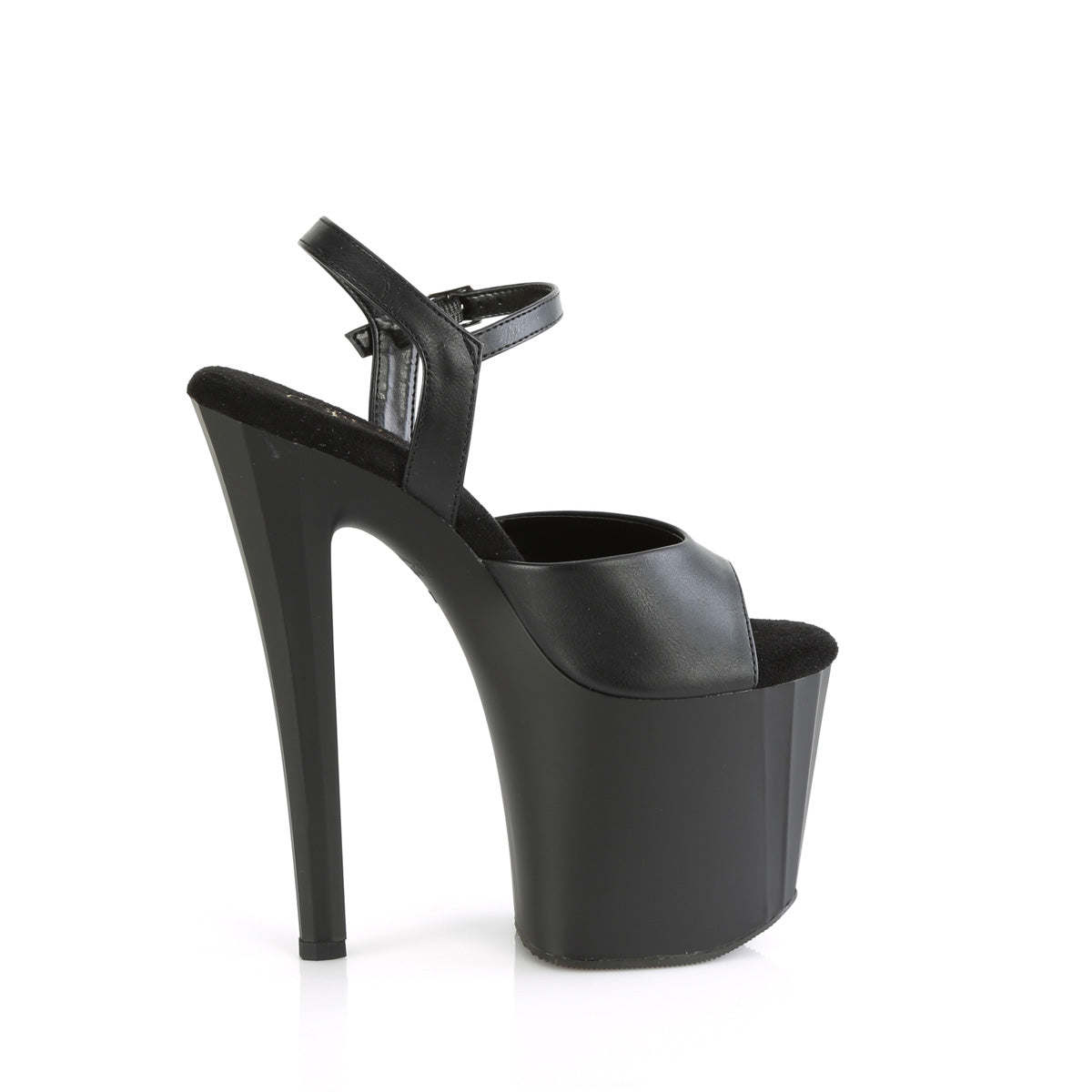 7 Inch Heel ENCHANT-709 Black PU