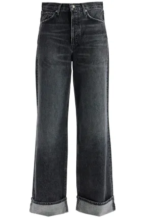 Agolde Dame Wide Leg Jeans   Black