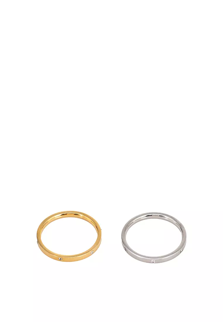 ALDO Lockerbie Stainless Steel Rings Set