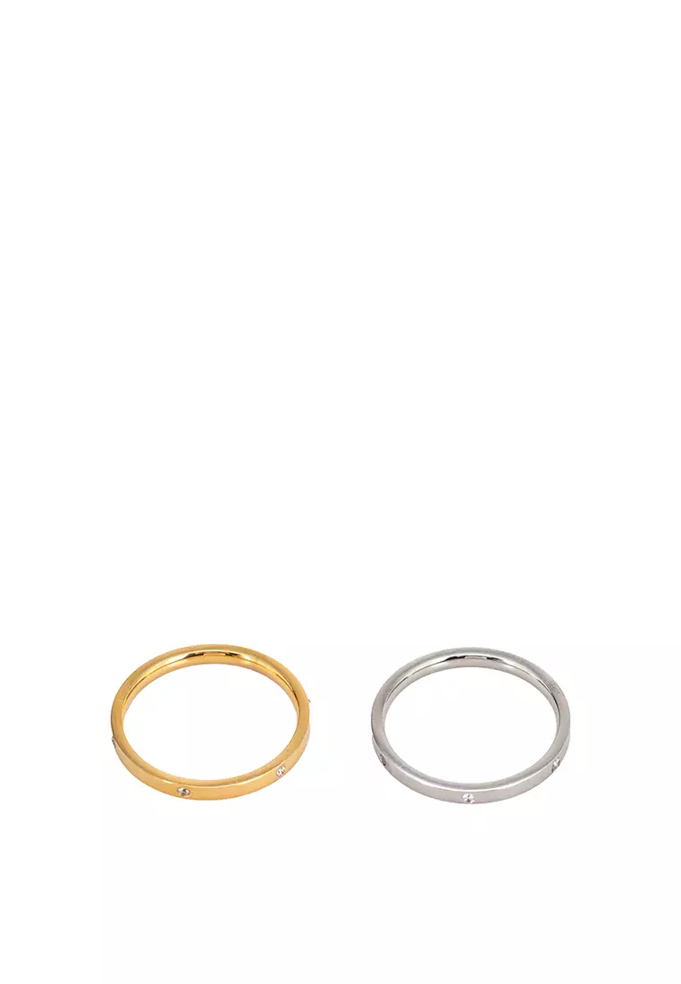 ALDO Lockerbie Stainless Steel Rings Set