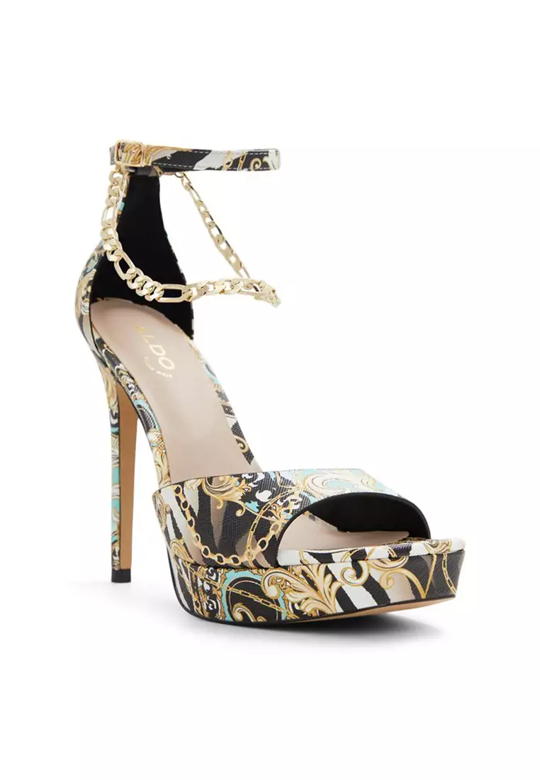 ALDO Prisilla Ankle Strap Chain Heels