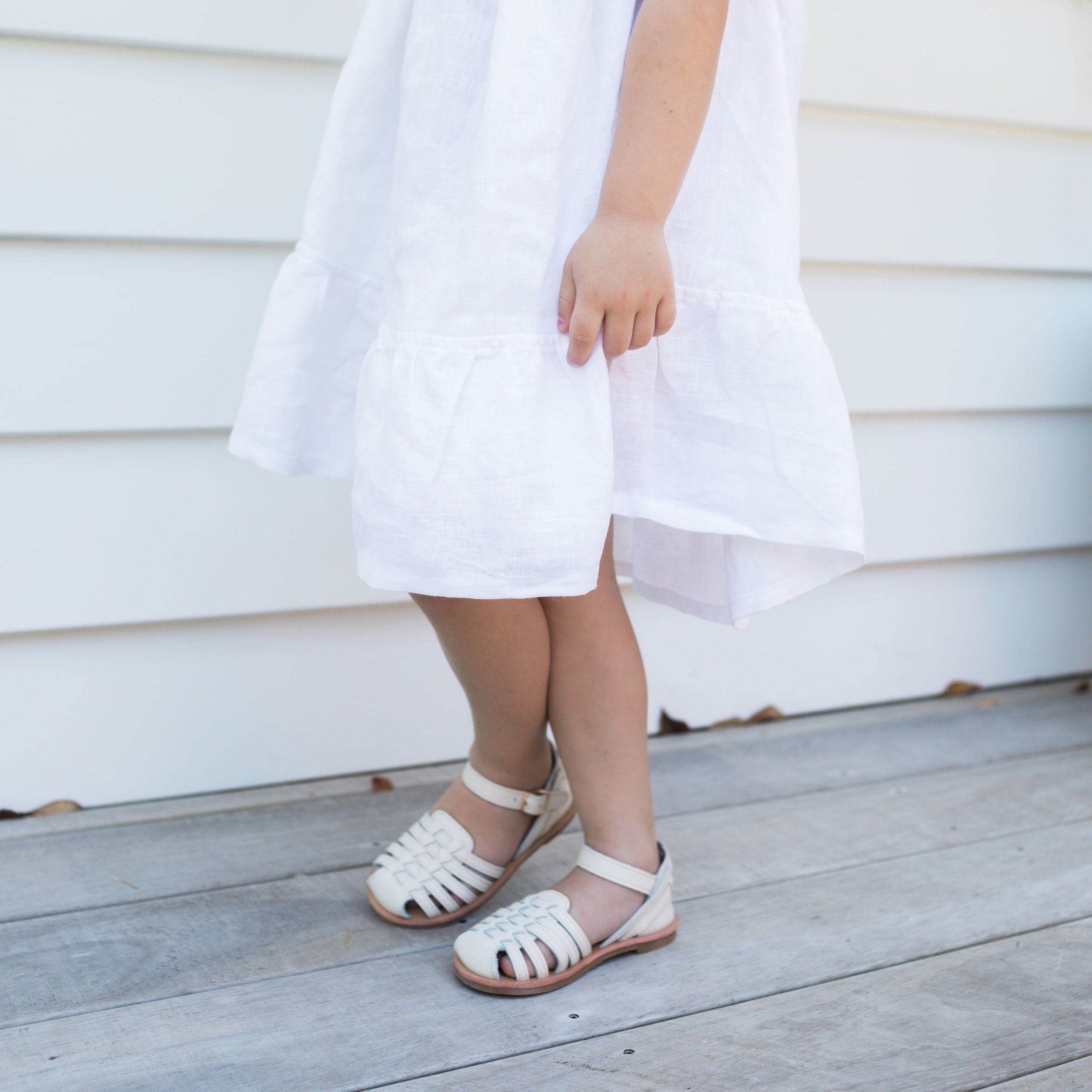 Baby, Toddler & Girls Summer Sandal - Harper In Ivory