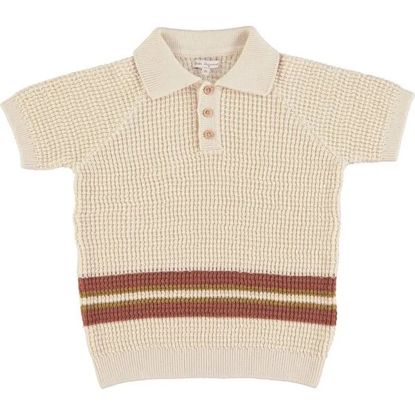 Bebe Organic Thomas Polo, Natural Stripe