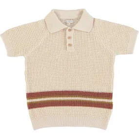 Bebe Organic Thomas Polo, Natural Stripe