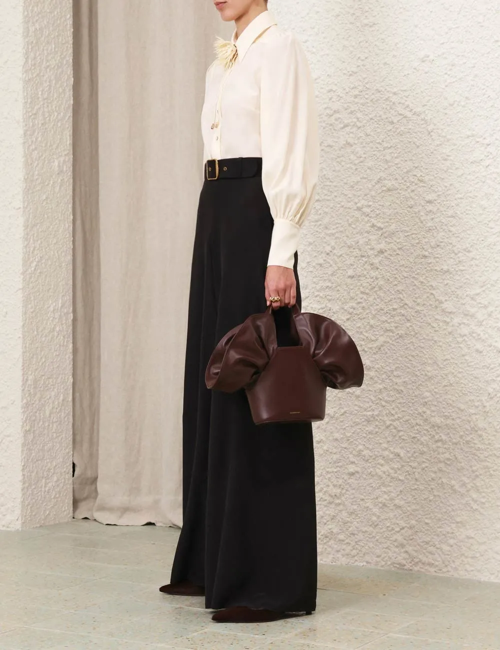 Belted Wide Leg Pant