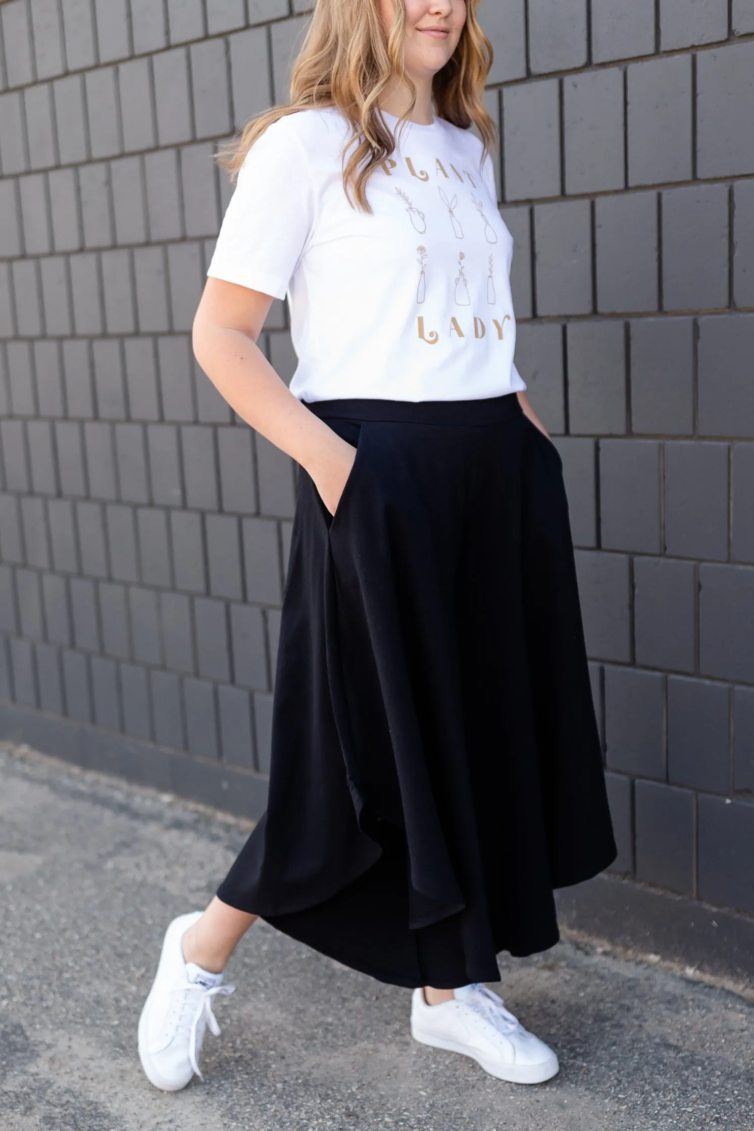 Black Wide Leg Gauchos - FINAL SALE