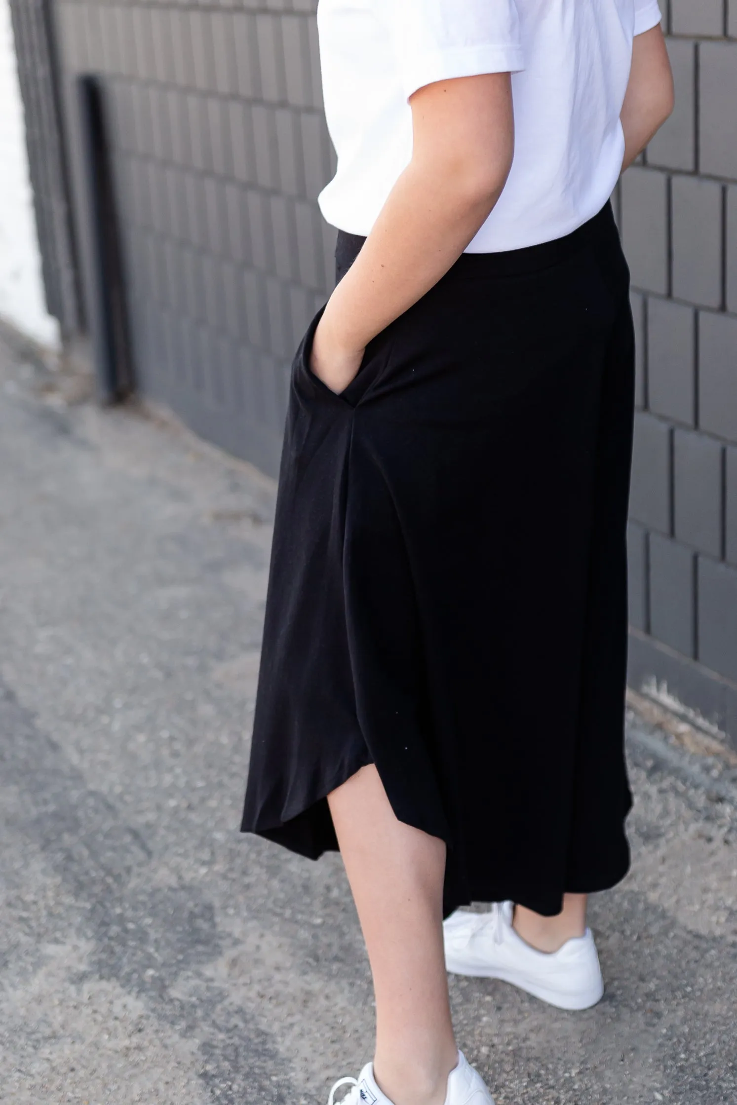 Black Wide Leg Gauchos - FINAL SALE