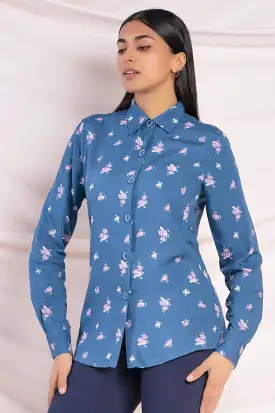 Blue Printed Shirt