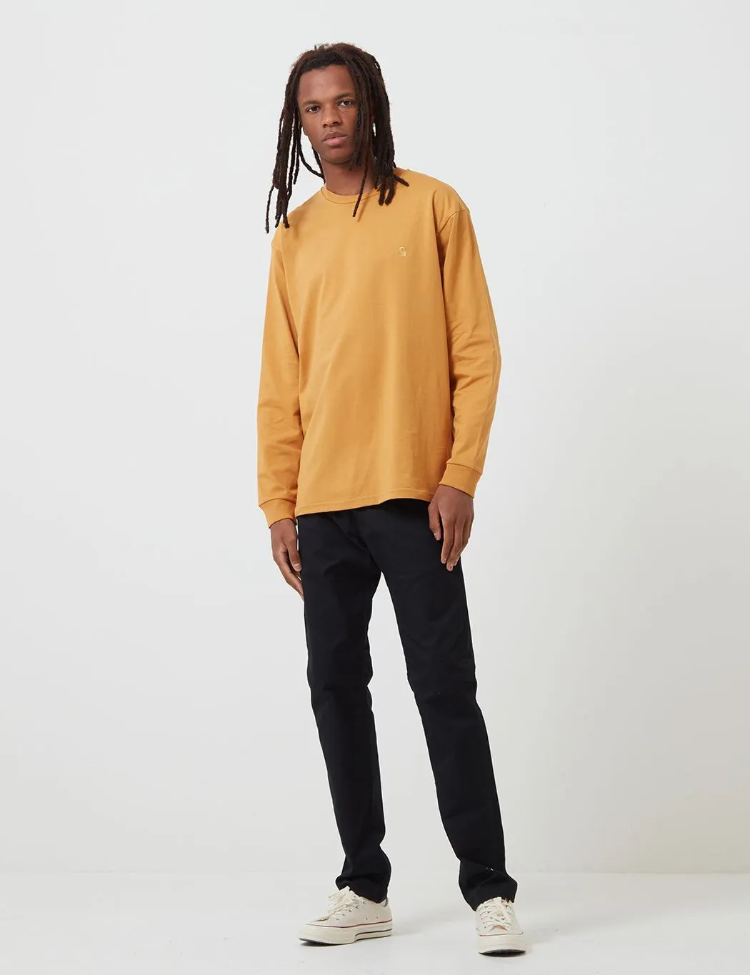 Carhartt-WIP Chase Long Sleeve T-Shirt - Winter Sun/Gold