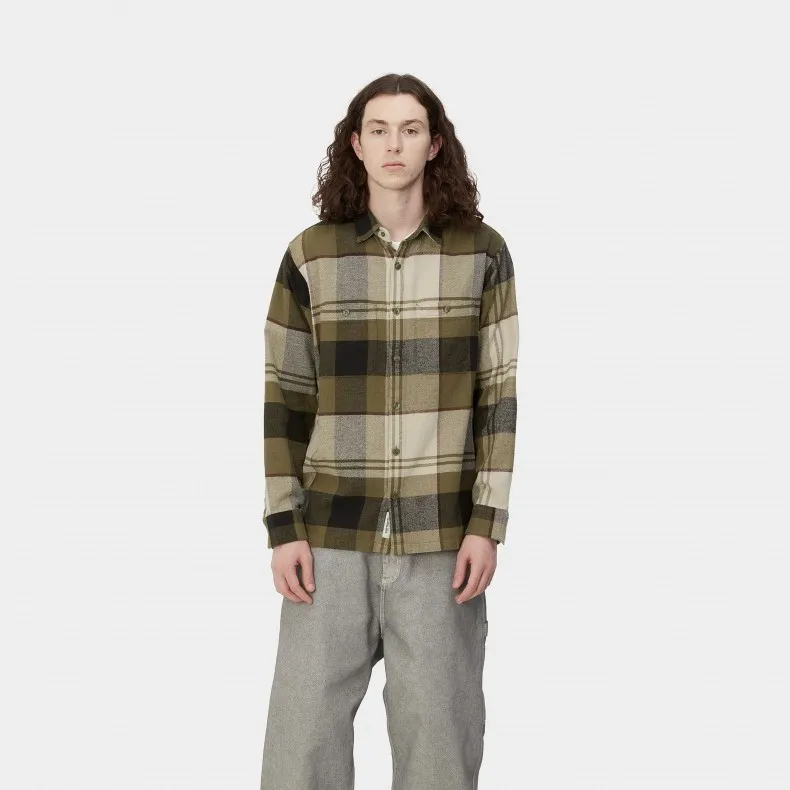 Carhartt WIP Dellinger Long Sleeve Shirt (Dellinger Check, Highland)