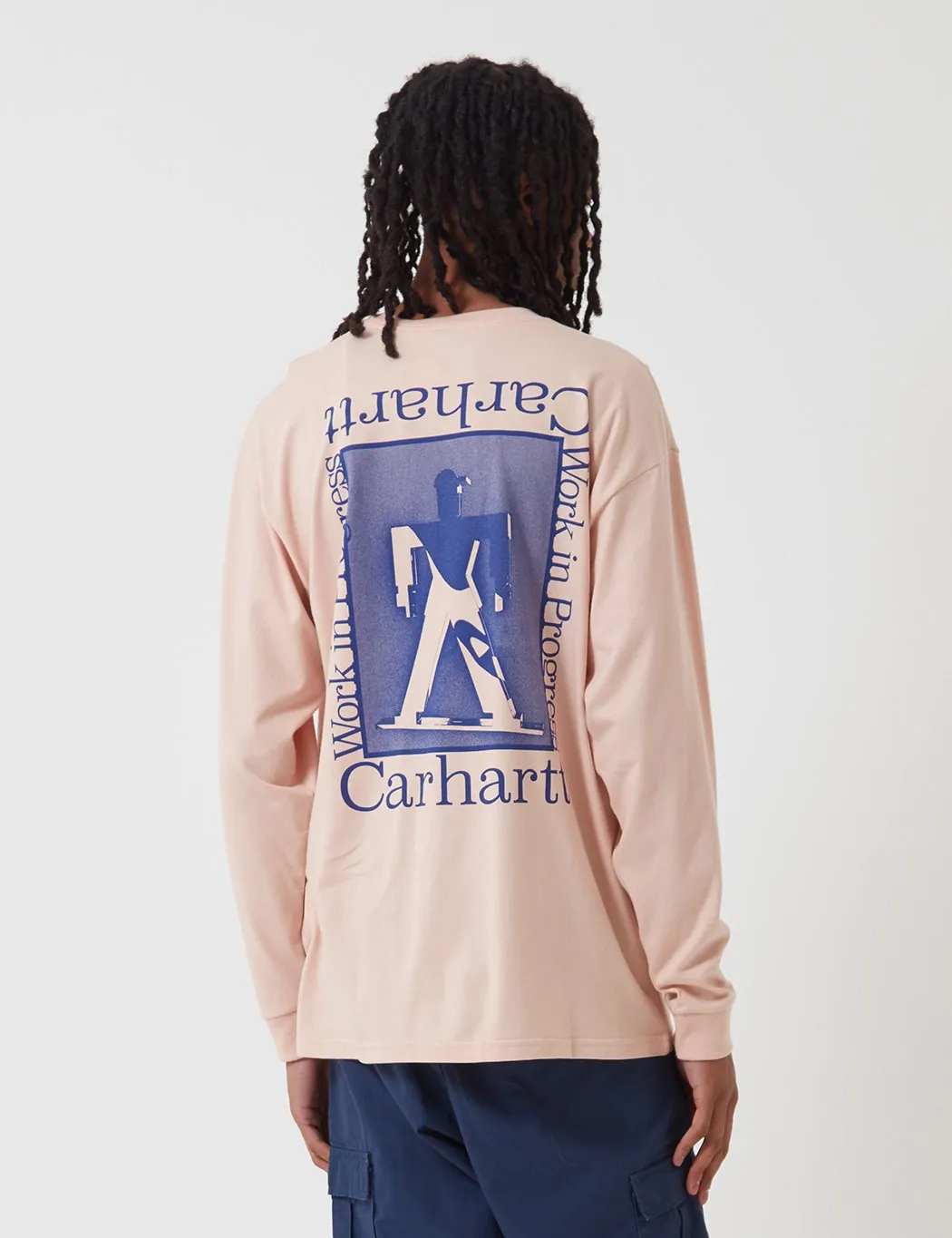 Carhartt-WIP Foundation Long Sleeve T-Shirt - Powdery/Blue