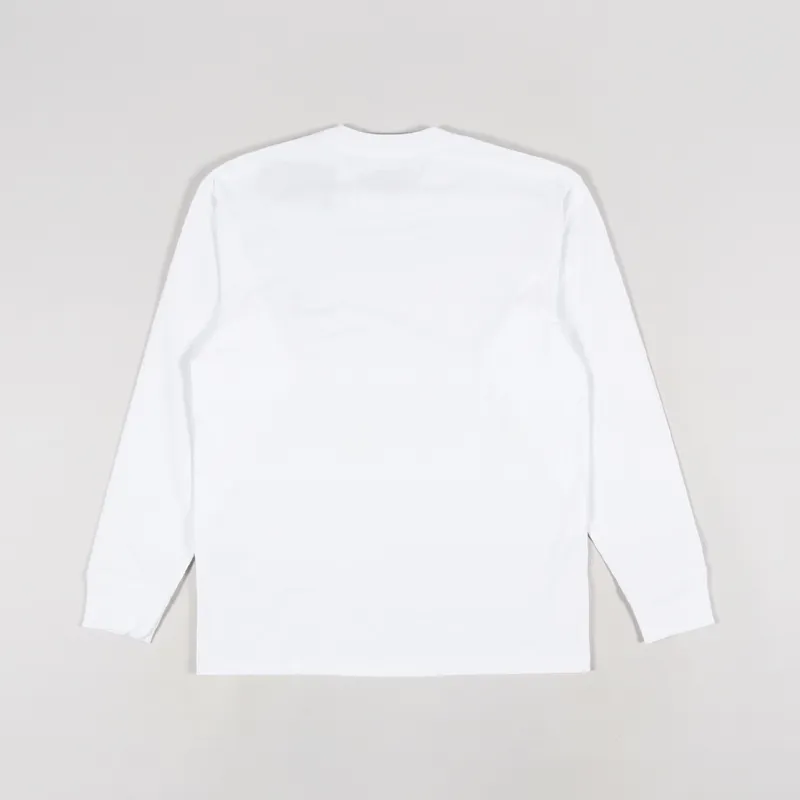 Carhartt WIP Long Sleeve American Script T Shirt White