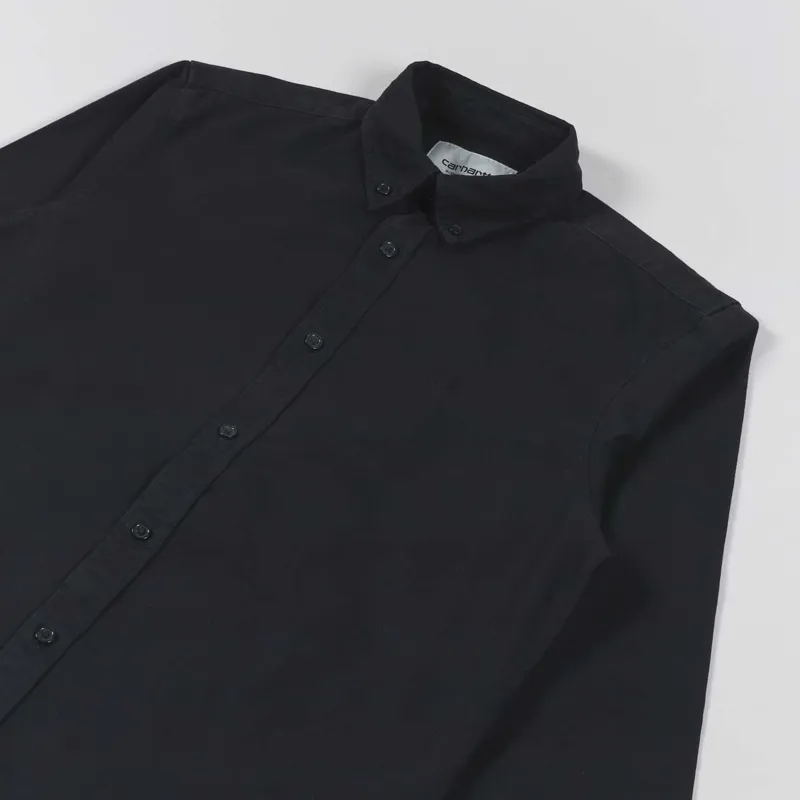 Carhartt WIP Long Sleeve Bolton Shirt Black