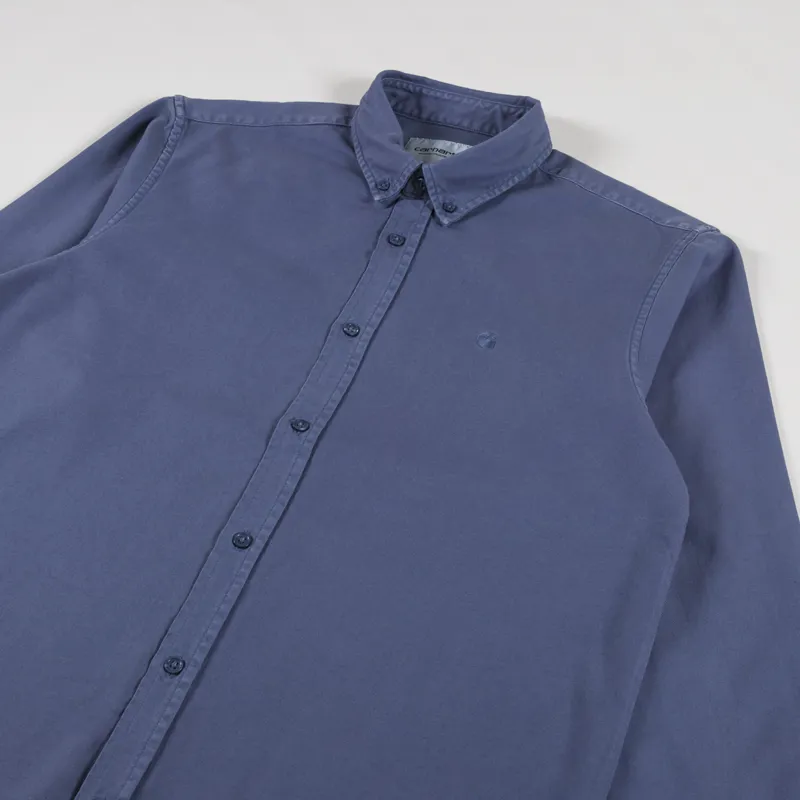 Carhartt WIP Long Sleeve Bolton Shirt Hudson Blue