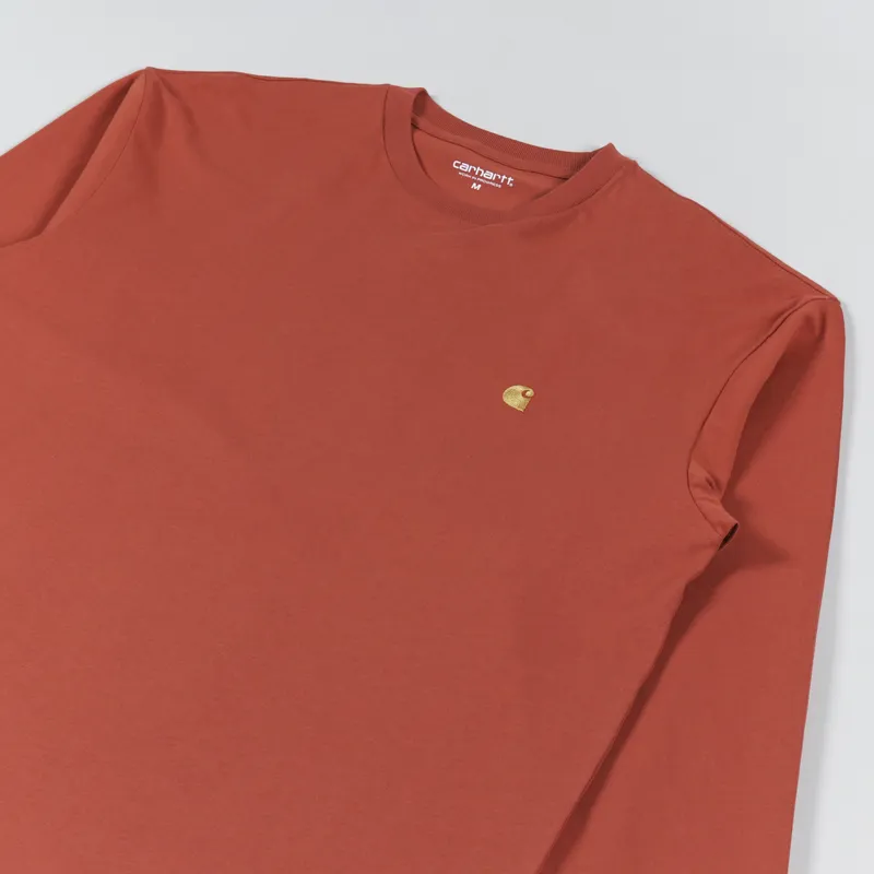 Carhartt WIP Long Sleeve Chase T Shirt Phoenix Gold