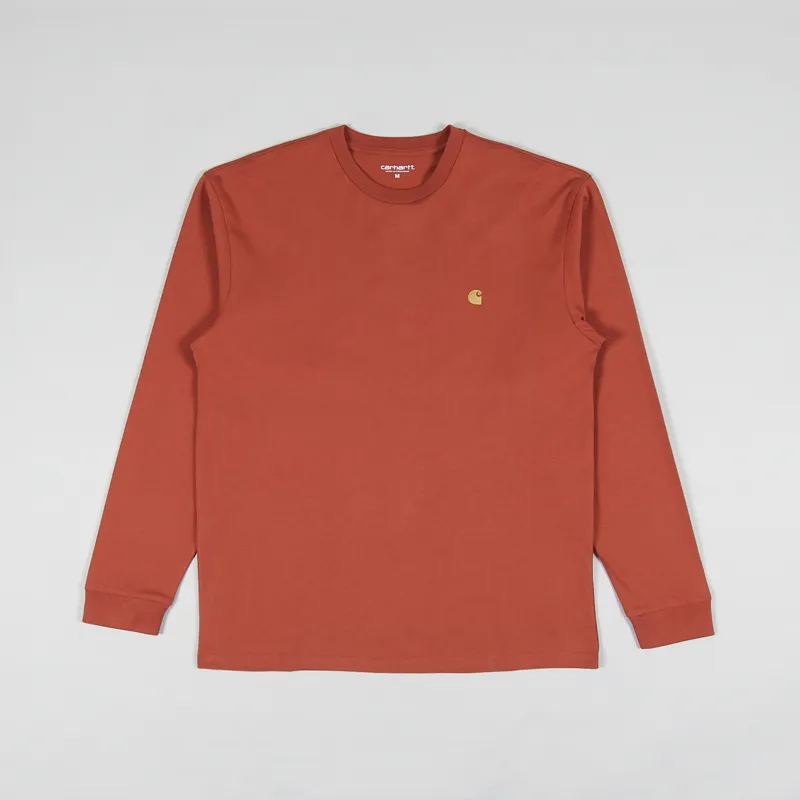 Carhartt WIP Long Sleeve Chase T Shirt Phoenix Gold