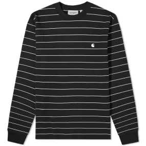 Carhartt WIP Long Sleeve Denton TeeDenton Stripe, Black & Wax