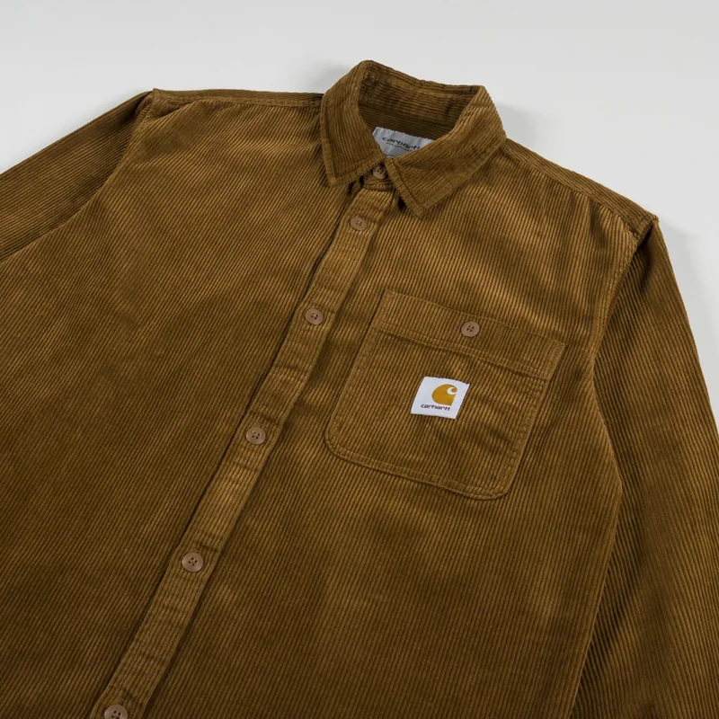 Carhartt WIP Long Sleeve Flint Shirt Deep H Brown