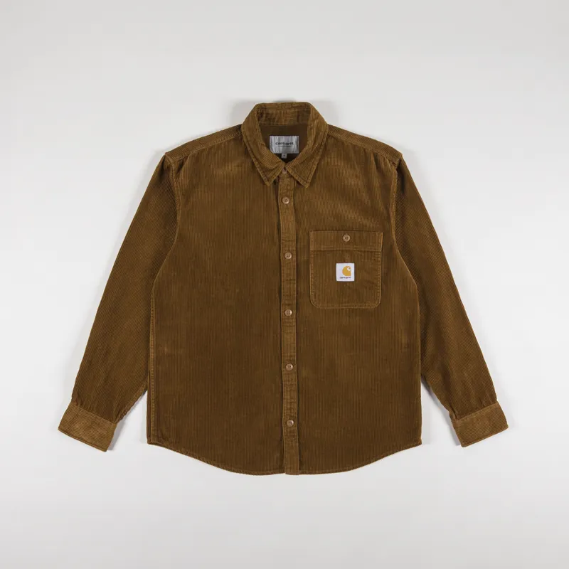 Carhartt WIP Long Sleeve Flint Shirt Deep H Brown