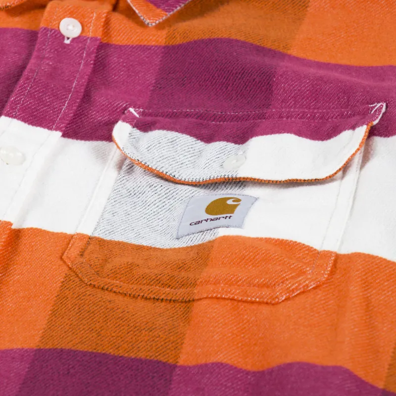 Carhartt WIP Long Sleeve Lyman Shirt Kumquat Check