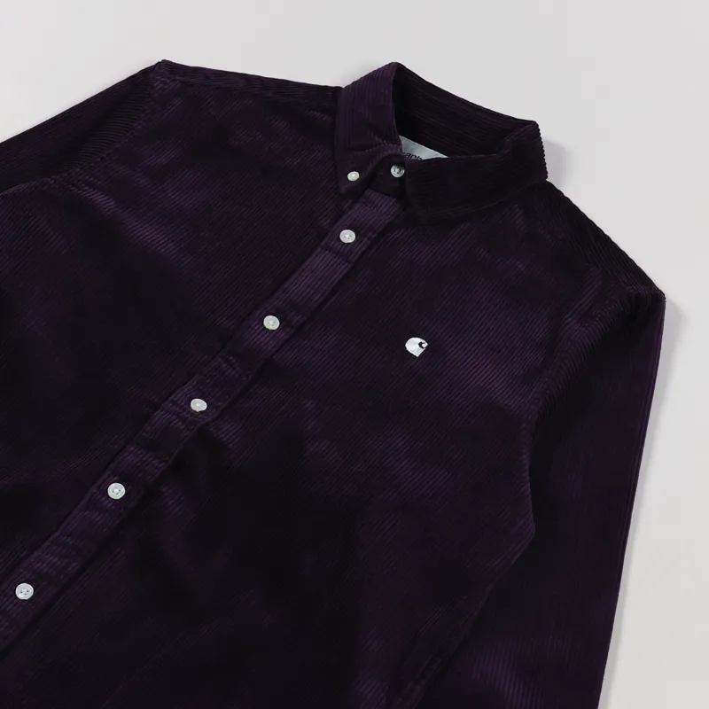 Carhartt WIP Long Sleeve Madison Cord Shirt Dark Iris Wax