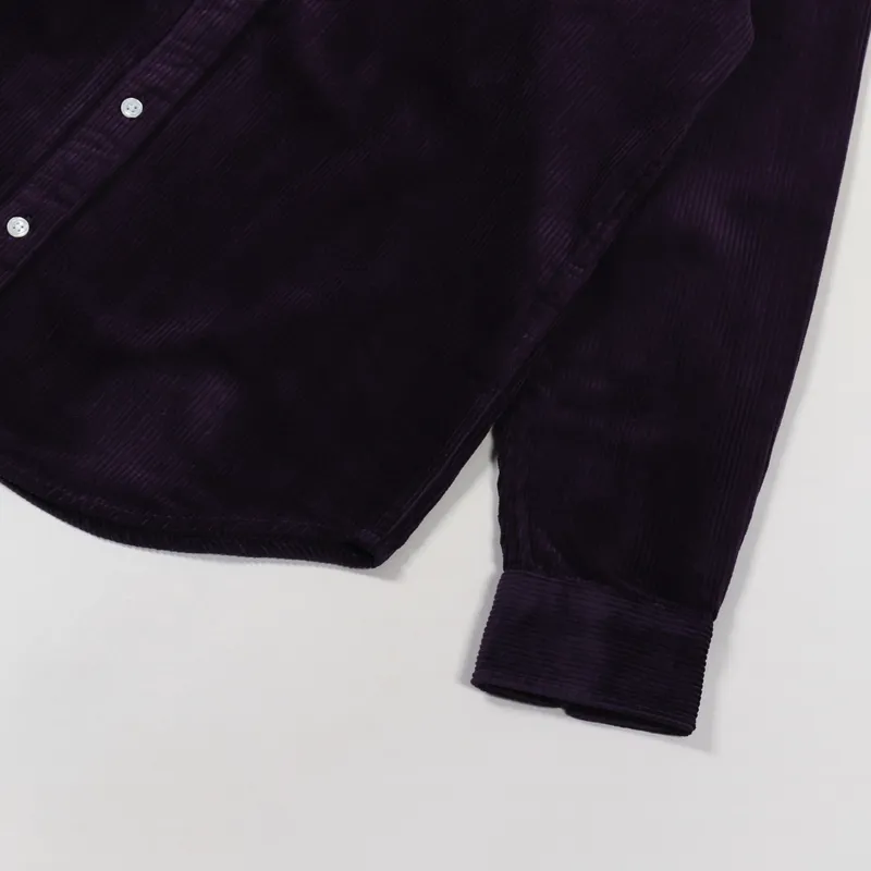 Carhartt WIP Long Sleeve Madison Cord Shirt Dark Iris Wax