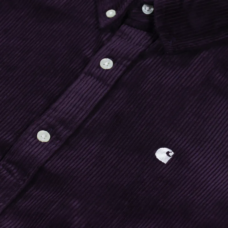 Carhartt WIP Long Sleeve Madison Cord Shirt Dark Iris Wax