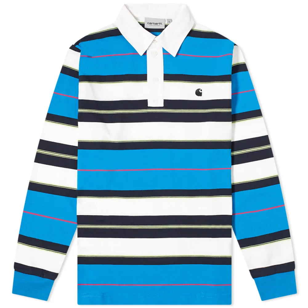 Carhartt WIP Long Sleeve Morgan Rugby ShirtAzzuro Morgan Stripe