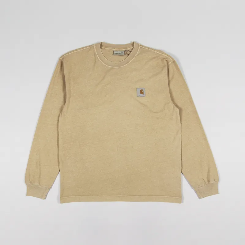 Carhartt WIP Long Sleeve Nelson T Shirt Dusty Hamilton Brown