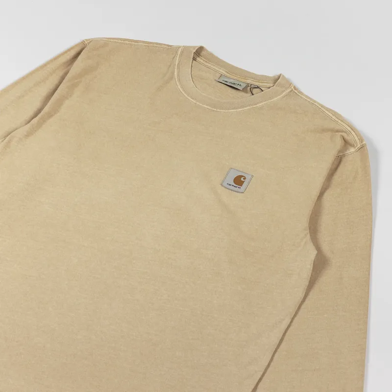 Carhartt WIP Long Sleeve Nelson T Shirt Dusty Hamilton Brown