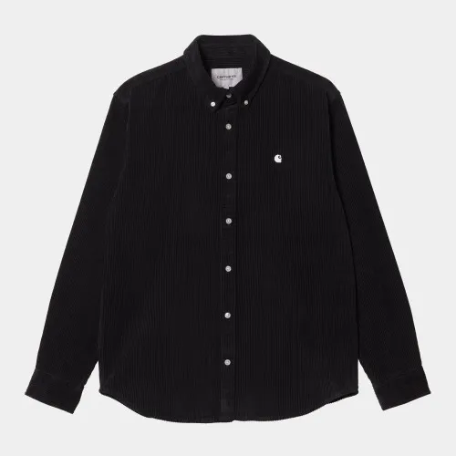 Carhartt WIP Madison Long Sleeved Cord Shirt Black / Wax