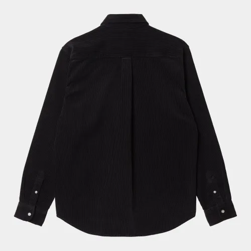 Carhartt WIP Madison Long Sleeved Cord Shirt Black / Wax