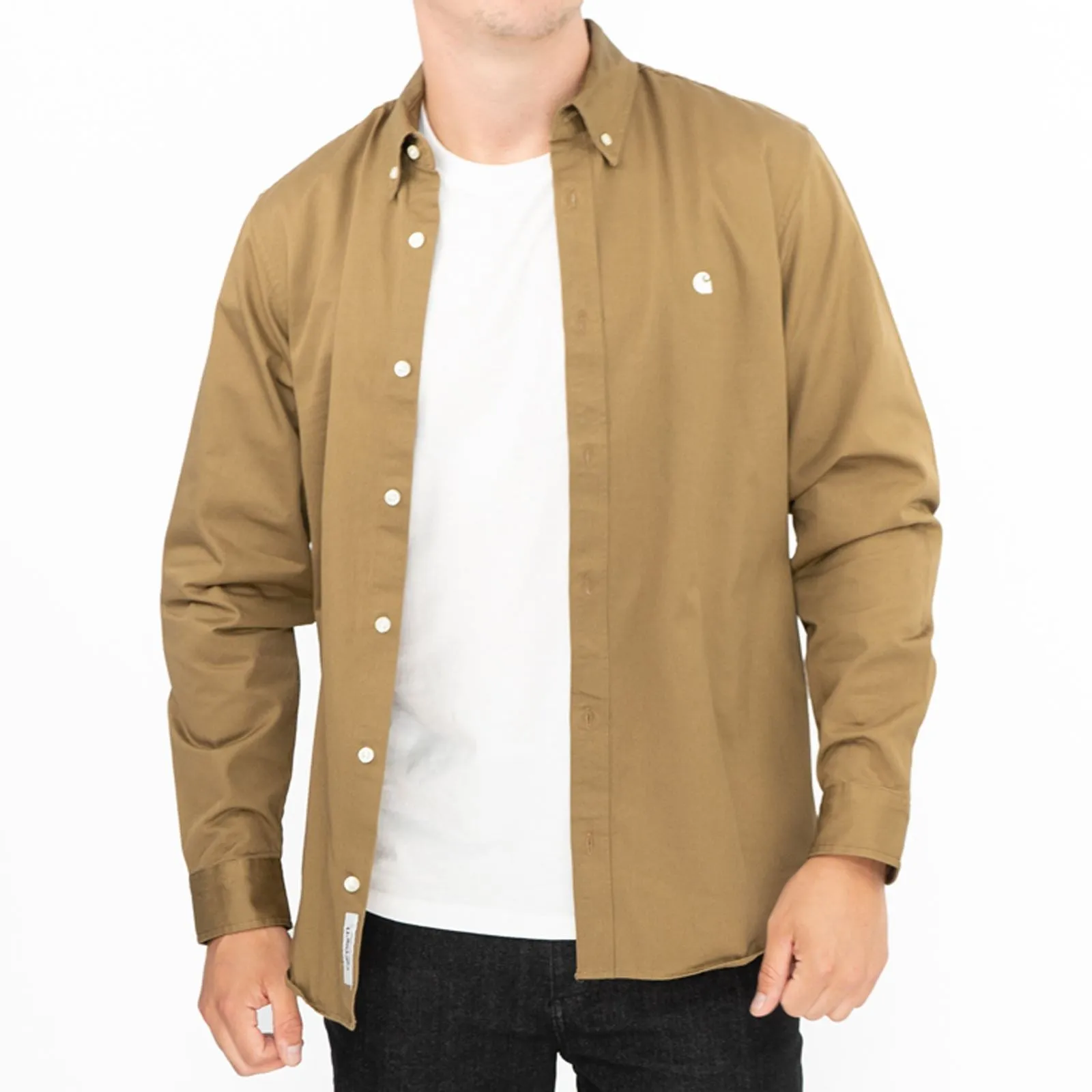 Carhartt WIP Mens Shirt Long Sleeve Madison Brown