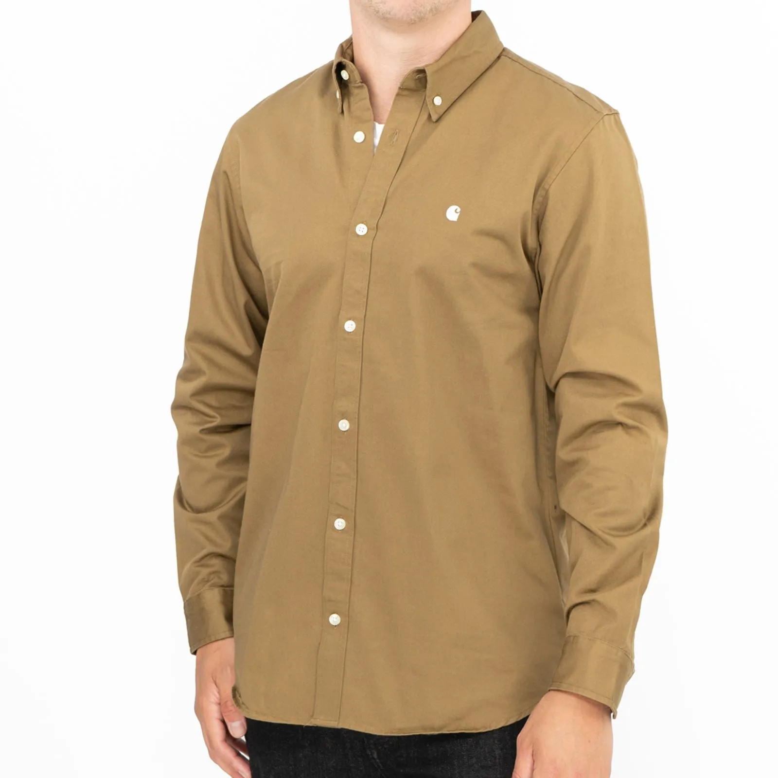 Carhartt WIP Mens Shirt Long Sleeve Madison Brown