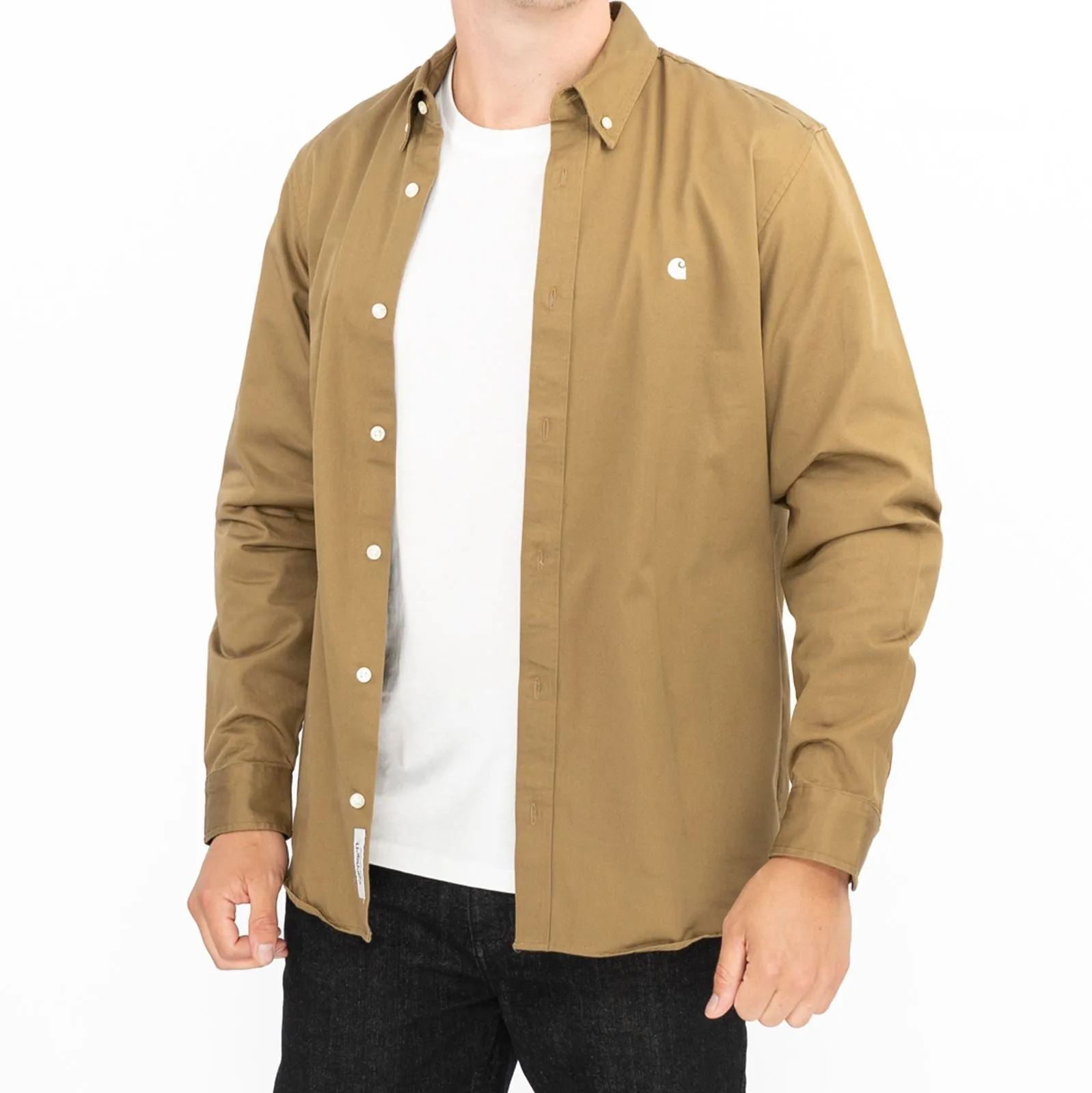 Carhartt WIP Mens Shirt Long Sleeve Madison Brown