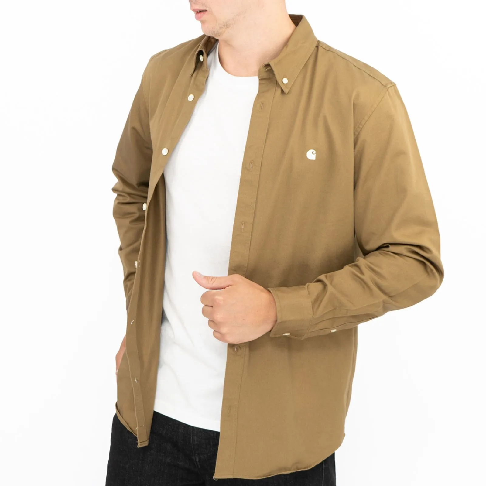 Carhartt WIP Mens Shirt Long Sleeve Madison Brown