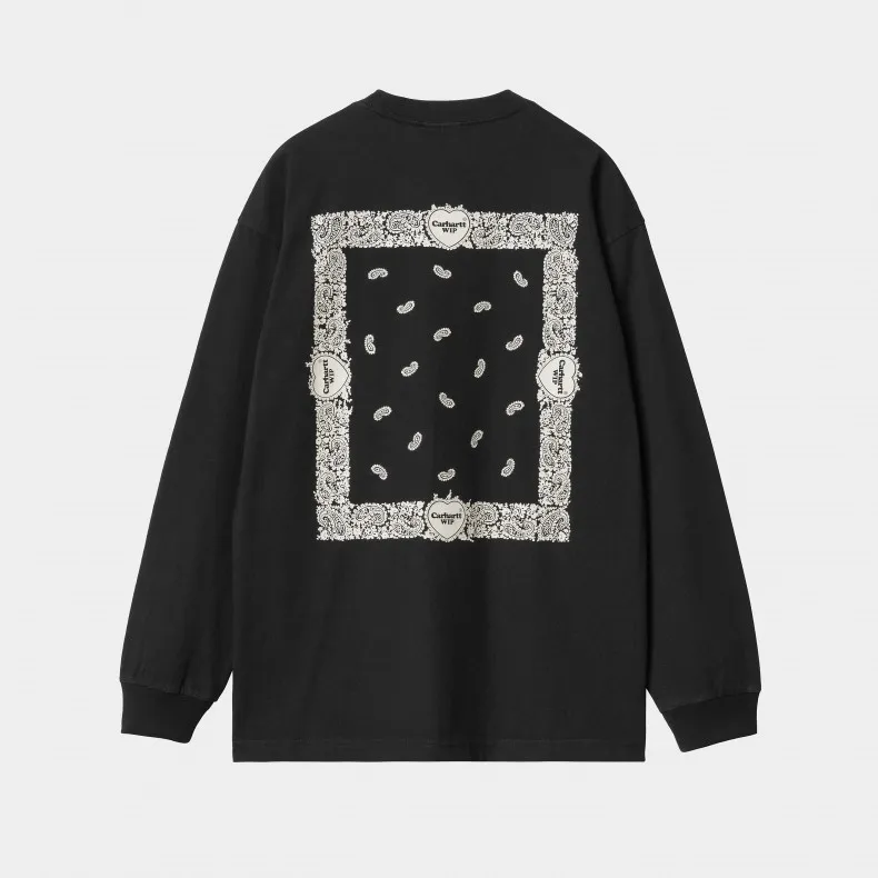 Carhartt WIP Paisley Long Sleeve T-Shirt (Black/Wax)