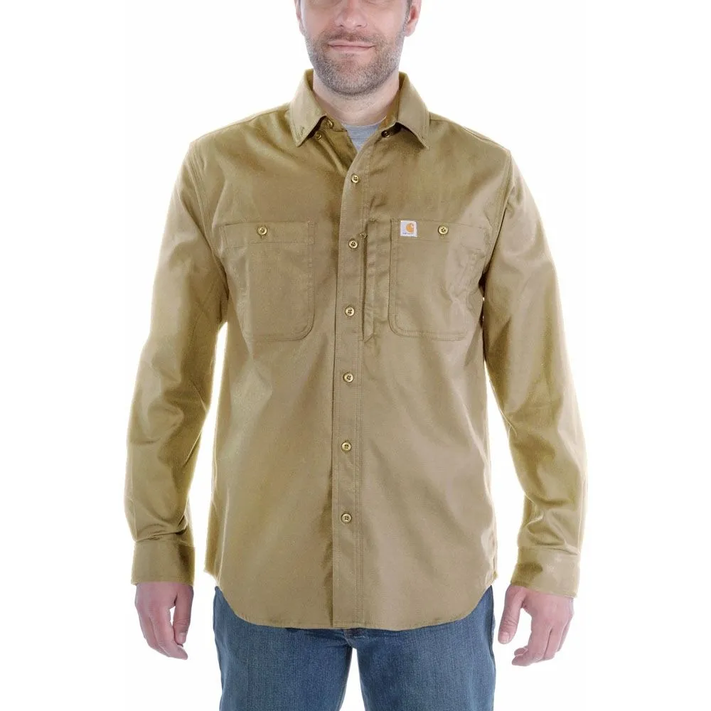 Carhartt Mens Rugged Prof Long Sleeve Button Work Shirt