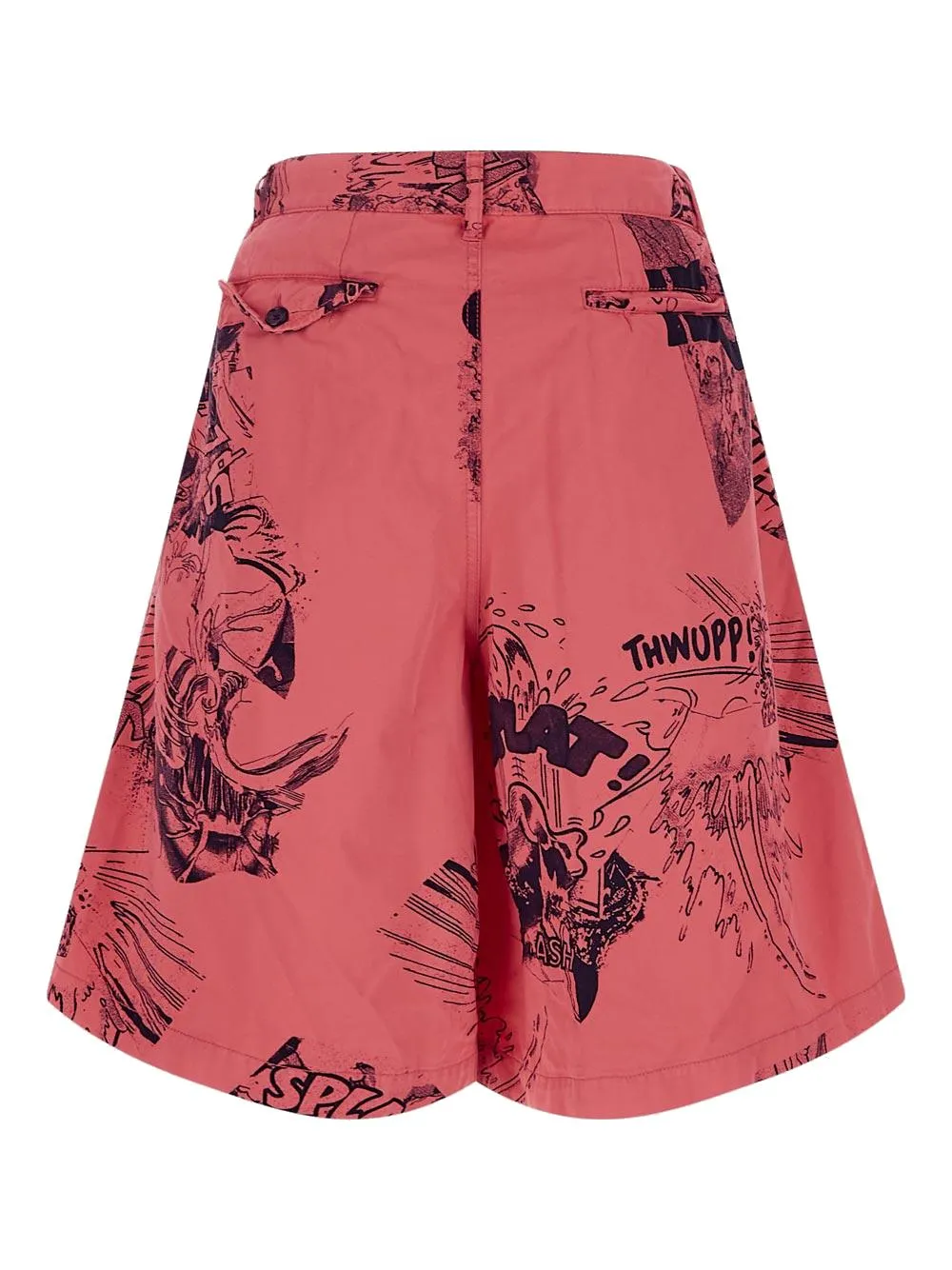 Comme Des Garcons Shirt Graphic Print Wide-Leg Shorts