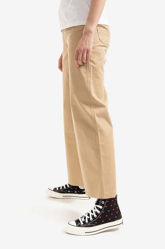 Converse trousers Wide Leg Carpenter women's brown color