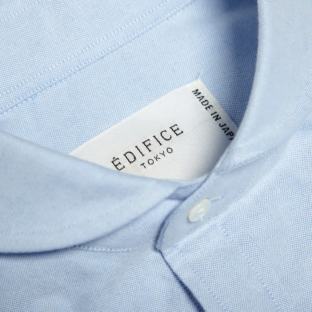 Edifice Shawl Collar Oxford ShirtBlue