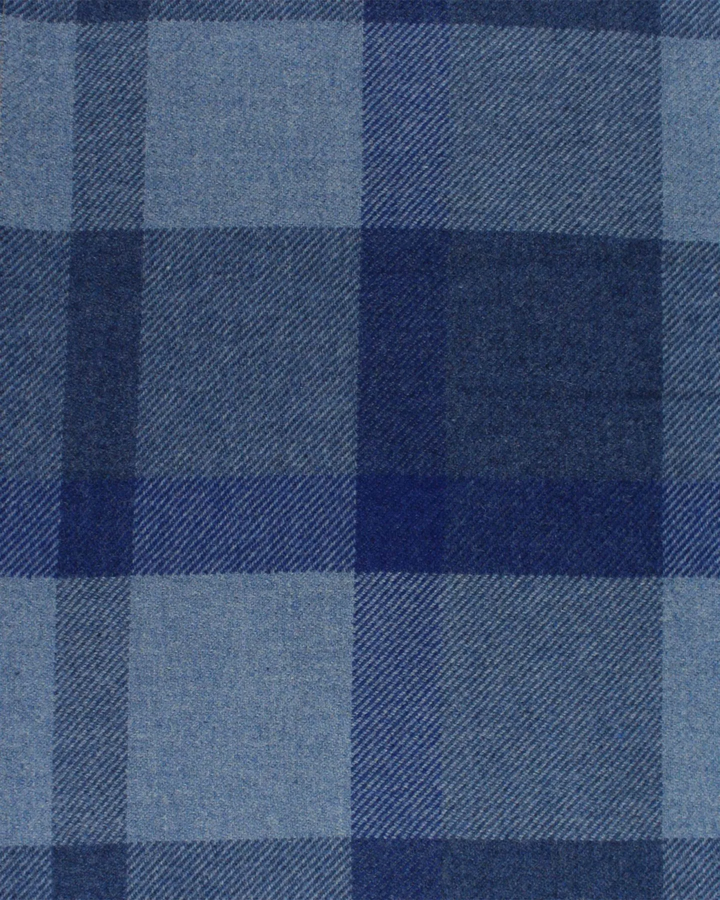 Ermenegildo Zegna Throw Blanket Blue Plaid - Wool Alpaca Cashmere