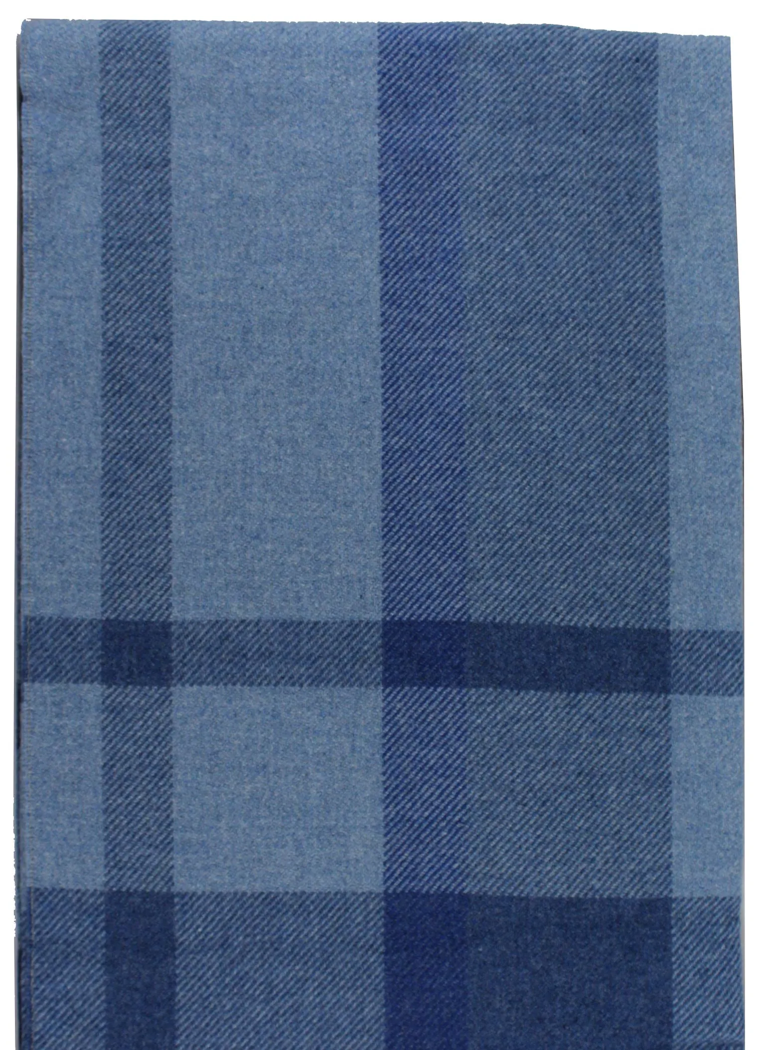 Ermenegildo Zegna Throw Blanket Blue Plaid - Wool Alpaca Cashmere