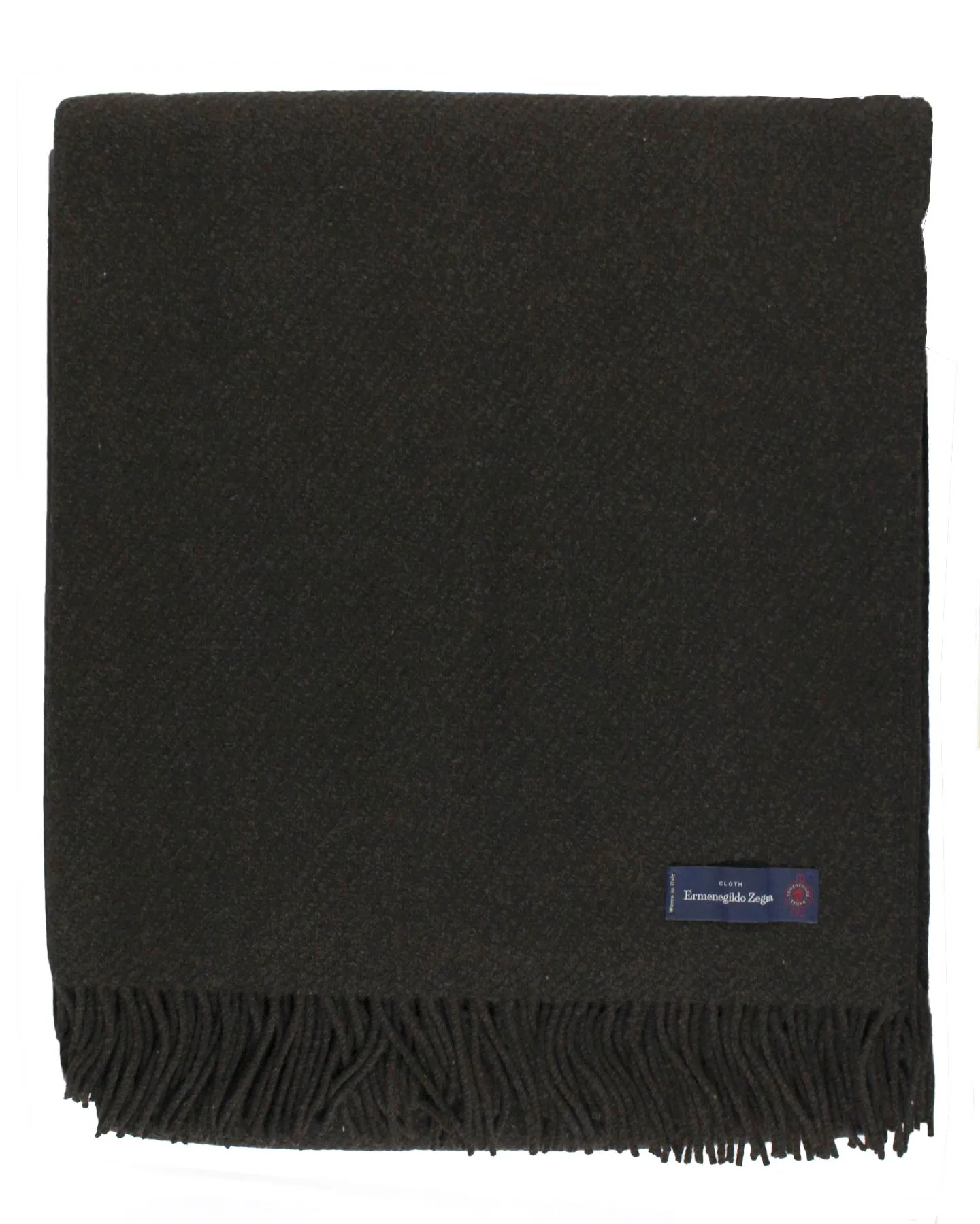 Ermenegildo Zegna Throw Blanket Dark Brown - Wool Cashmere Silk