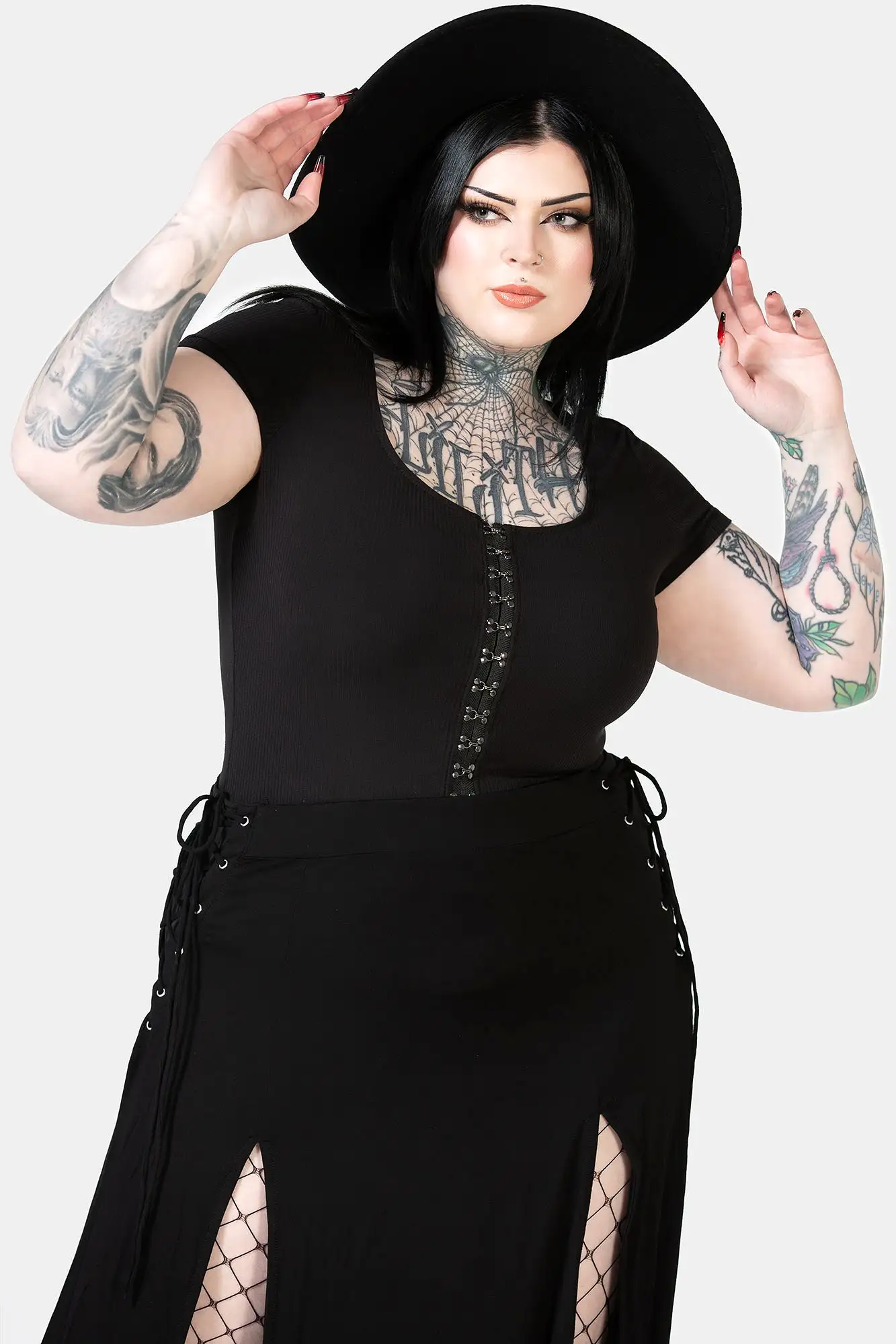 Eye C U Cap-Sleeve Top [PLUS]