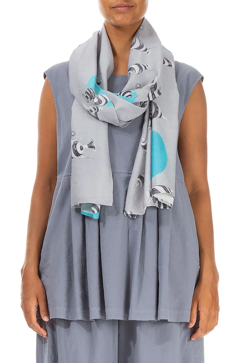 Flying Fish Silk Bamboo Scarf