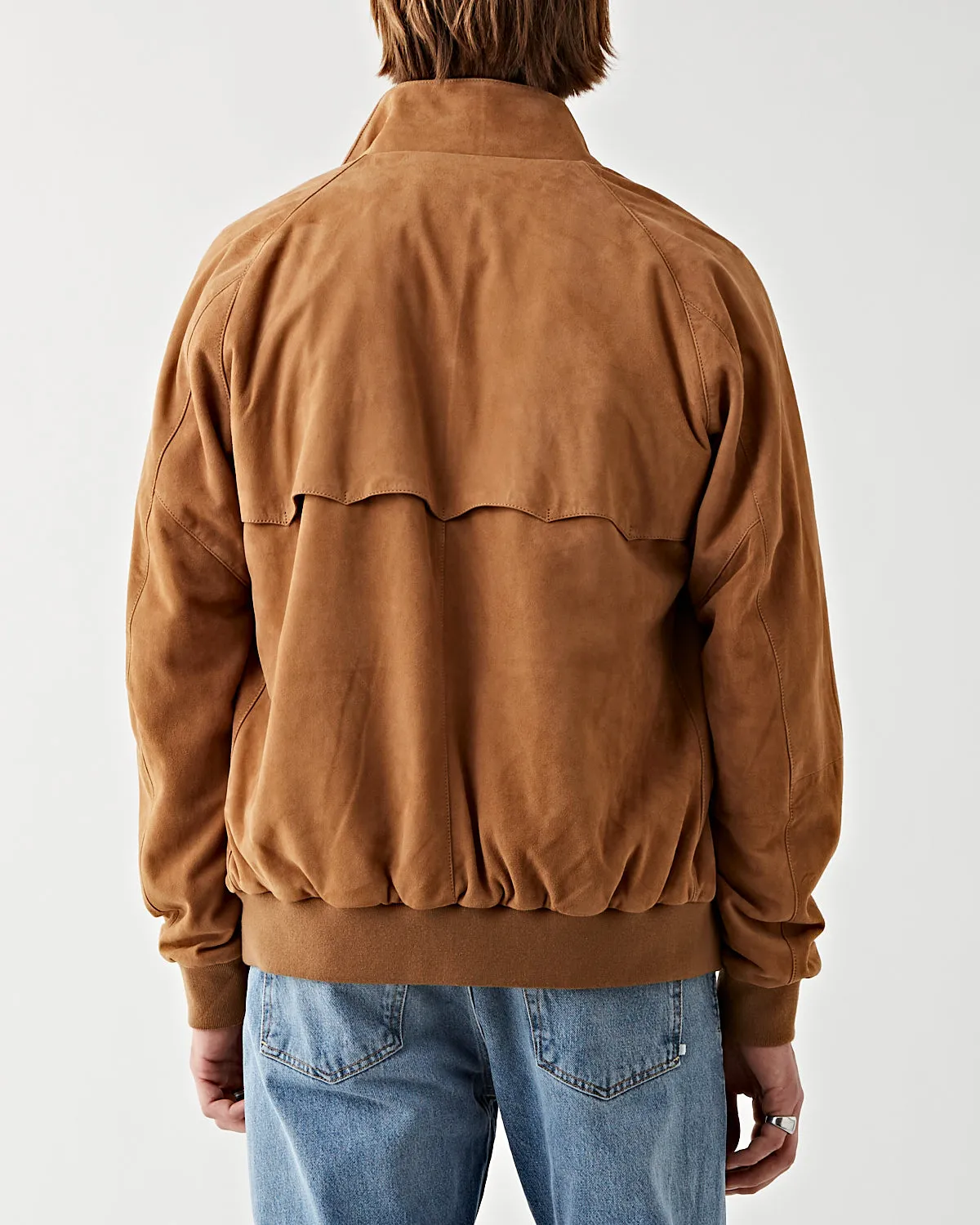 G9 Harrington Jacket Tobacco Suede