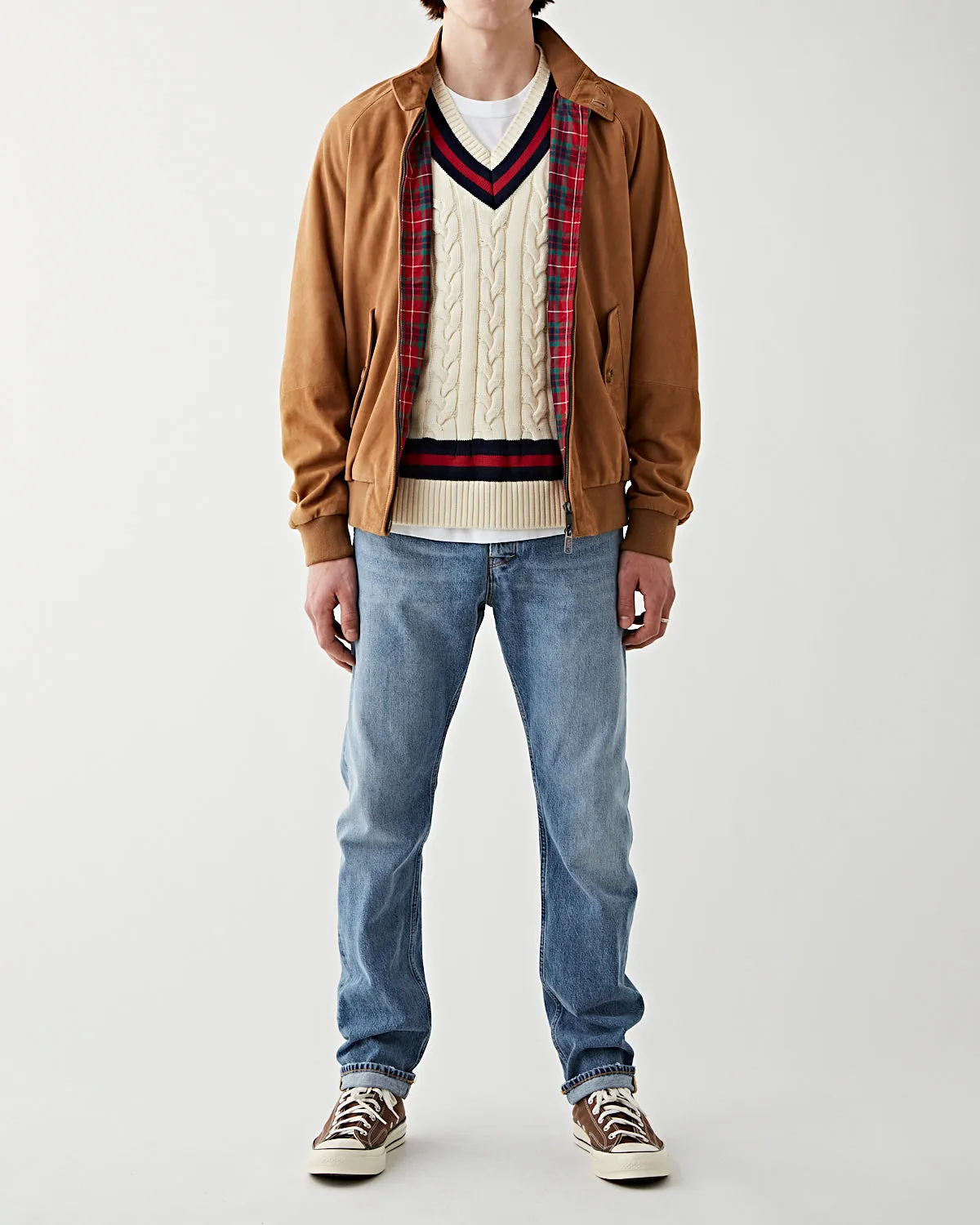 G9 Harrington Jacket Tobacco Suede